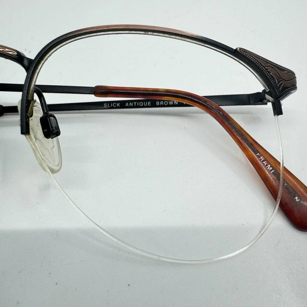 Daniel hunter eyeglasses‎ eyeglass frames slick Brown metal H10018